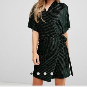 Donated - NWT-Flounce London Asos Velvet Wrap Dress